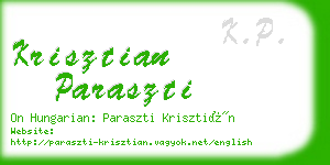 krisztian paraszti business card